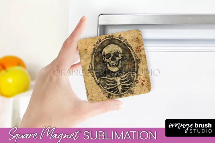 Vintage Halloween Magnet Sublimation Spooky Halloween Magnet