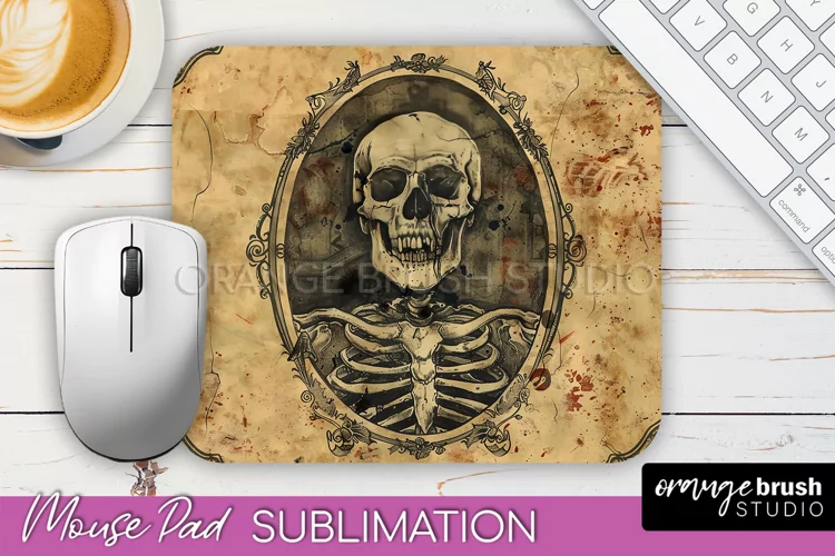Vintage Halloween Mouse Pad Sublimation - Spooky Halloween