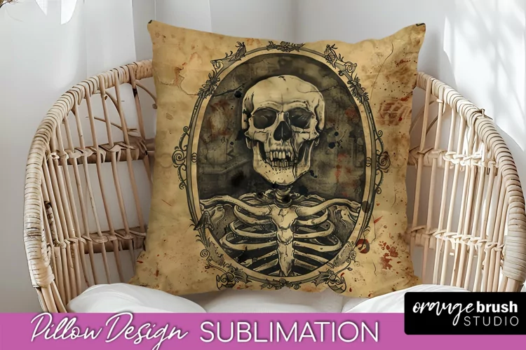 Vintage Halloween Pillow Sublimation, Spooky Pillow Cover