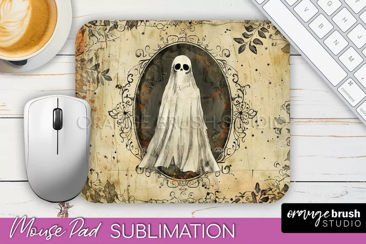 Vintage Halloween Mouse Pad Sublimation - Spooky Halloween