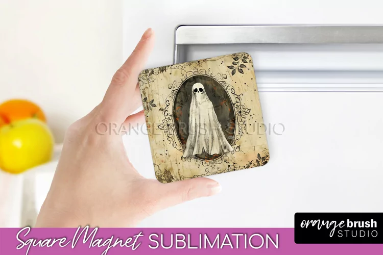 Vintage Halloween Magnet Sublimation Spooky Halloween Magnet