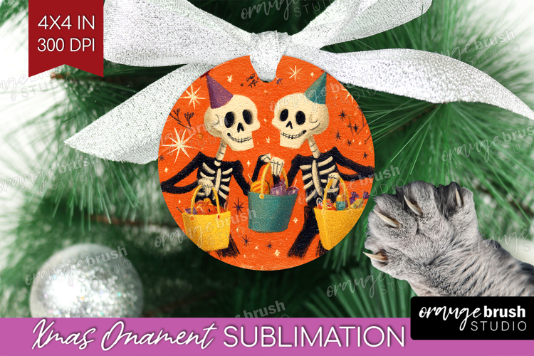 Retro Halloween Ornament PNG - Vintage PNG Sublimation