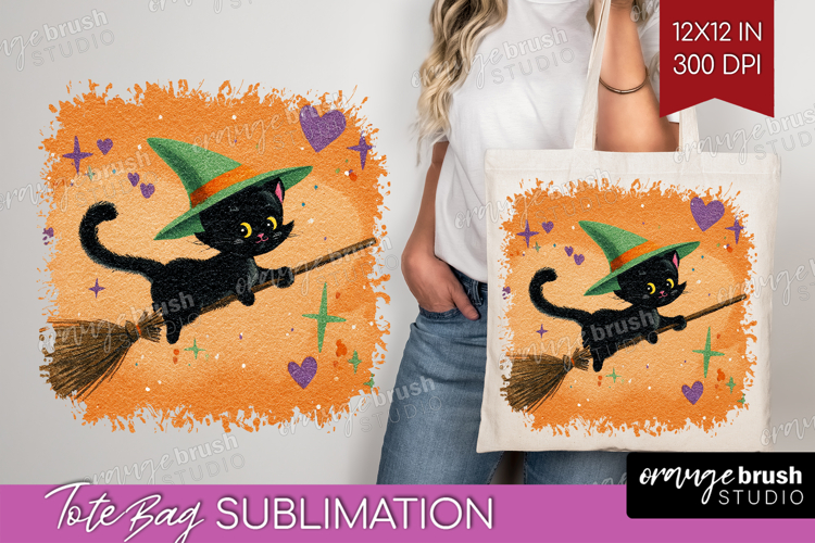 Retro Halloween Tote Bag - Vintage Tote Bag PNG Sublimation