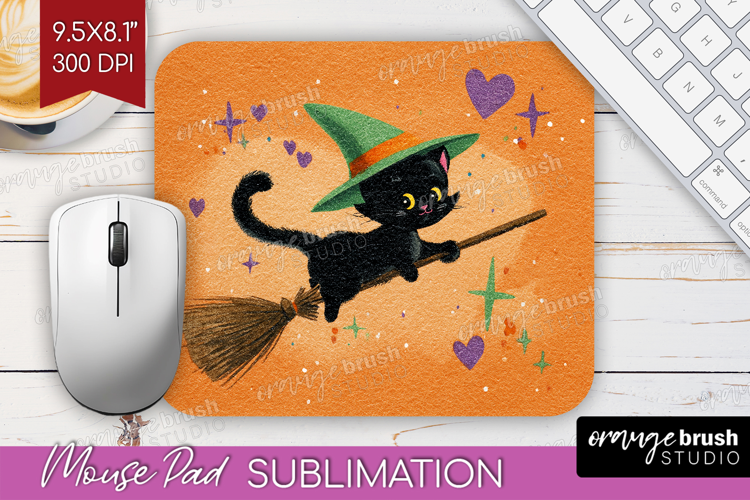 Retro Halloween Mouse Pad Sublimation - Vintage Mousepad PNG