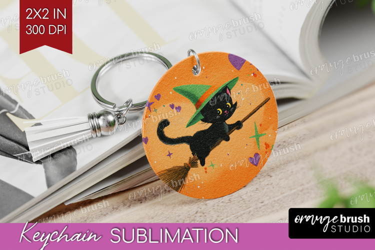 Retro Halloween Keychain PNG - Vintage Keychain Sublimation