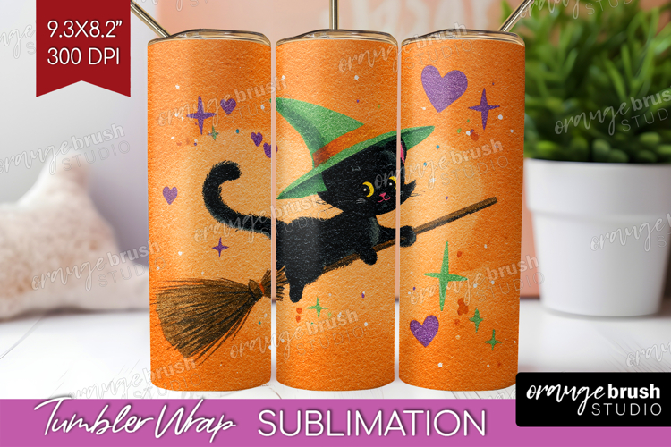 Retro Halloween Tumbler Wrap - Vintage Tumbler PNG
