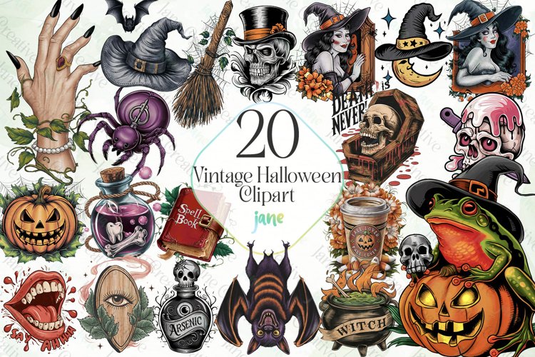 Vintage Halloween Clipart Image 7