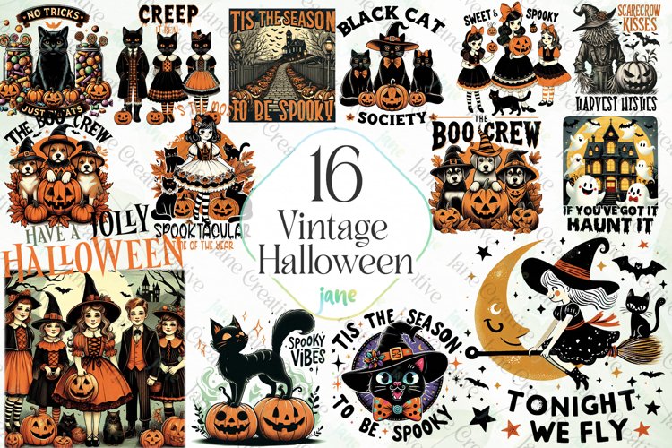 Vintage Halloween Clipart Image 9