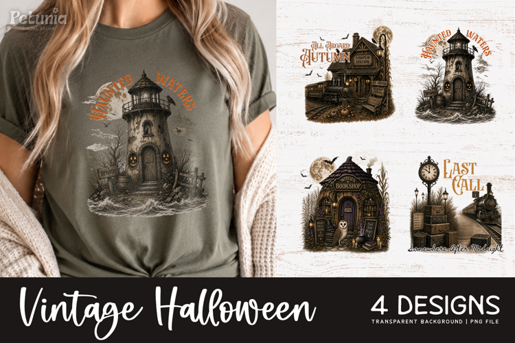 Vintage Halloween | Retro Spooky Season PNG Sublimation