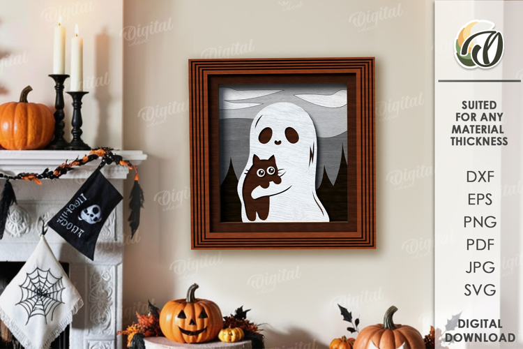 Vintage Halloween Portrait Laser Cut. Wall decor SVG
