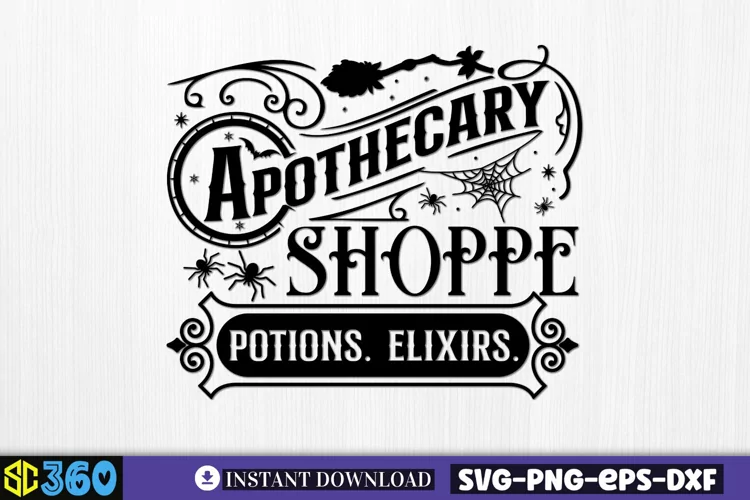 Apothecary shoppe potions. elixirs SVG, Vintage Halloween