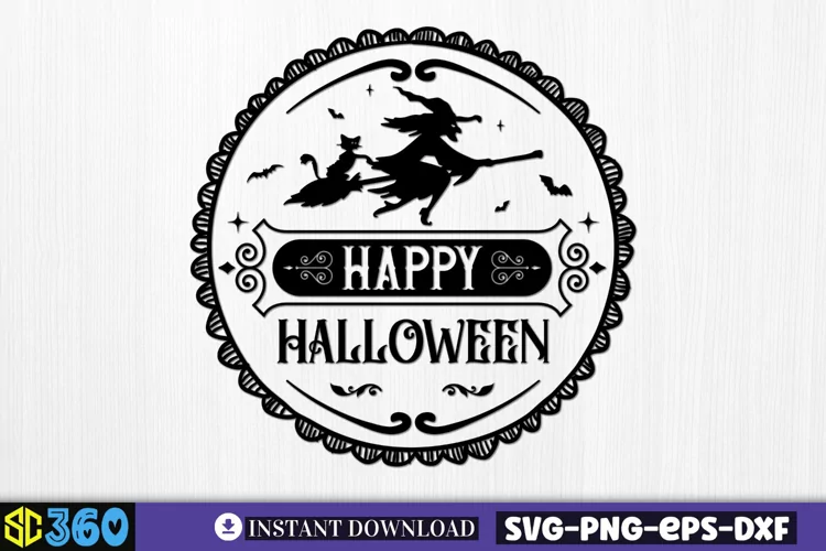 Happy halloween SVG, Vintage Halloween Sign SVG