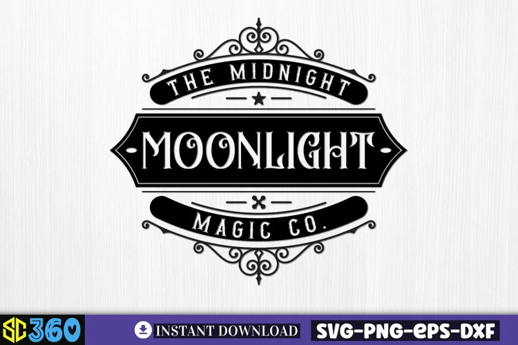 The midnight moonlight magic co. SVG, Vintage Halloween SVG