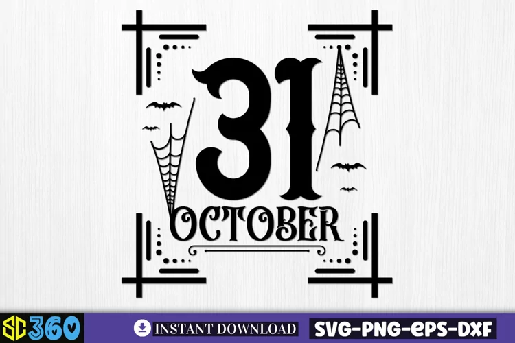 31 october SVG, Vintage Halloween Sign SVG