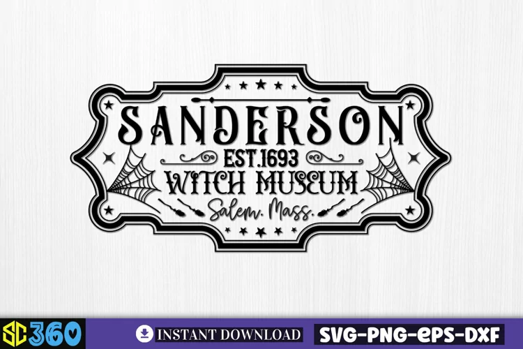 Sanderson est.1693 witch museum salem. mass SVG