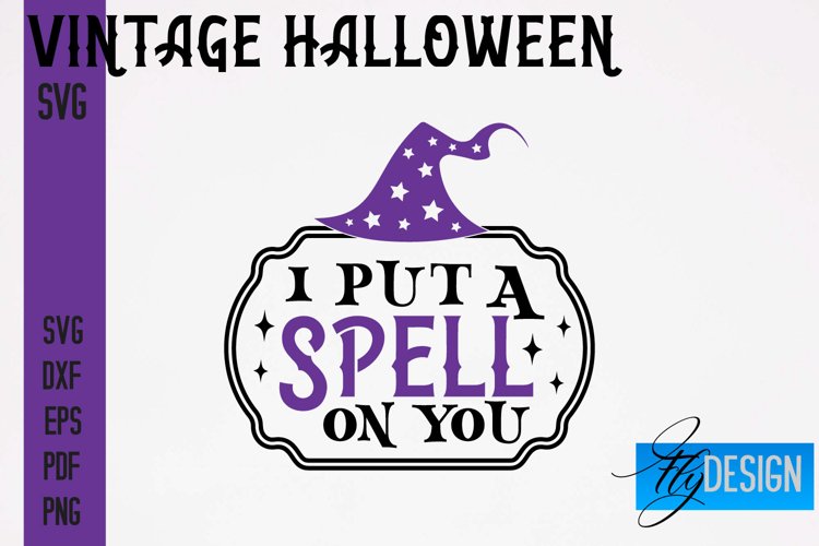 Vintage Halloween SVG Design | Halloween Quotes SVG | Scary example image 1