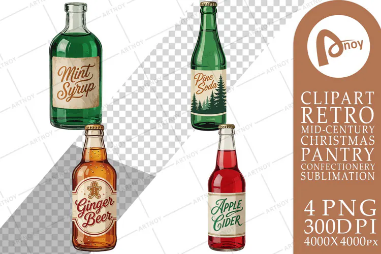 Holiday Soda Bottles Sublimation
