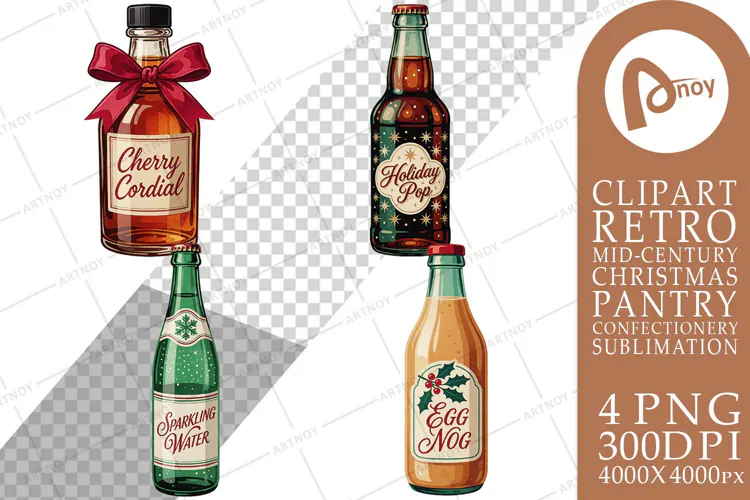 Holiday Soda Bottles Sublimation