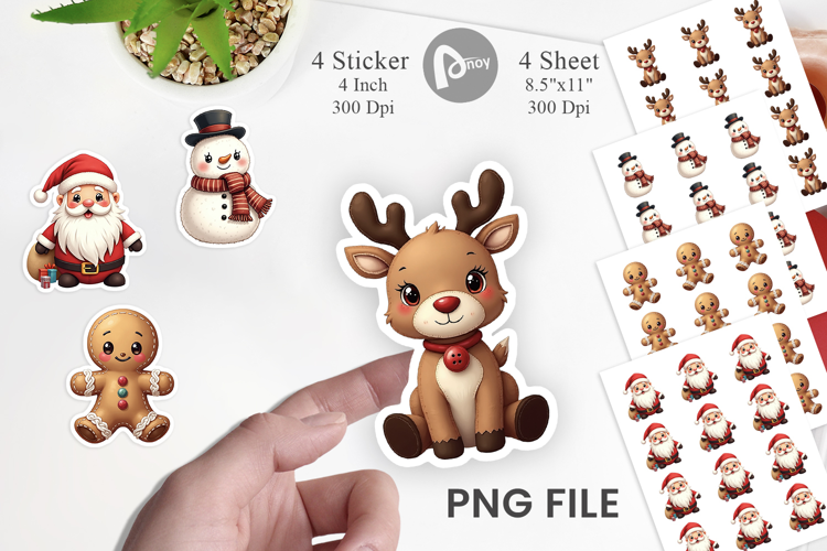 Vintage Holiday Plushies Sticker