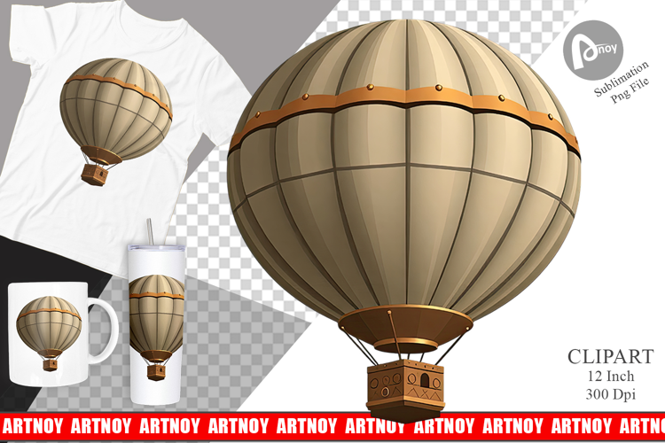 Vintage Hot Air Balloon Clipart