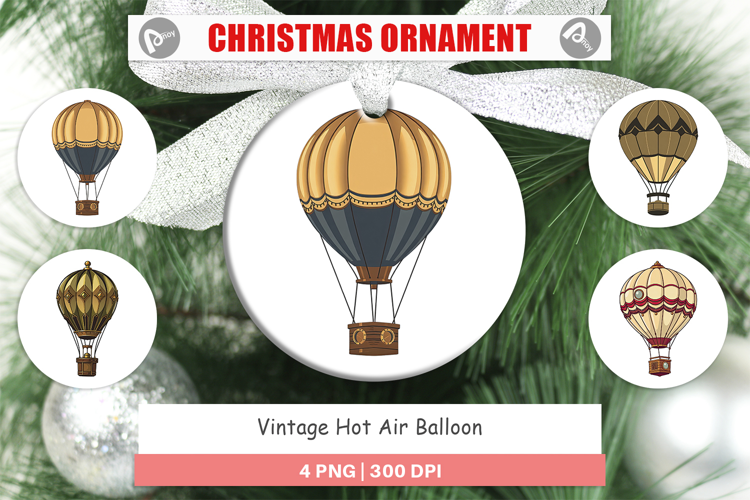 Ornament Vintage Hot Air Balloon