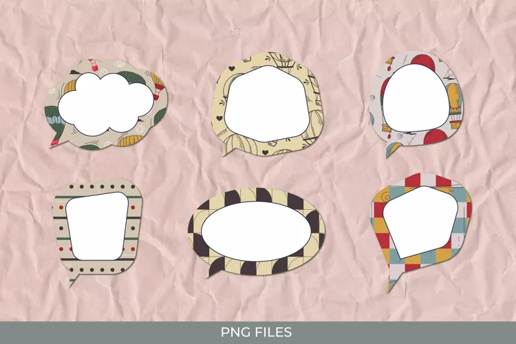 Vintage Hot Air Balloons Seamless Pattern Speech Bubble