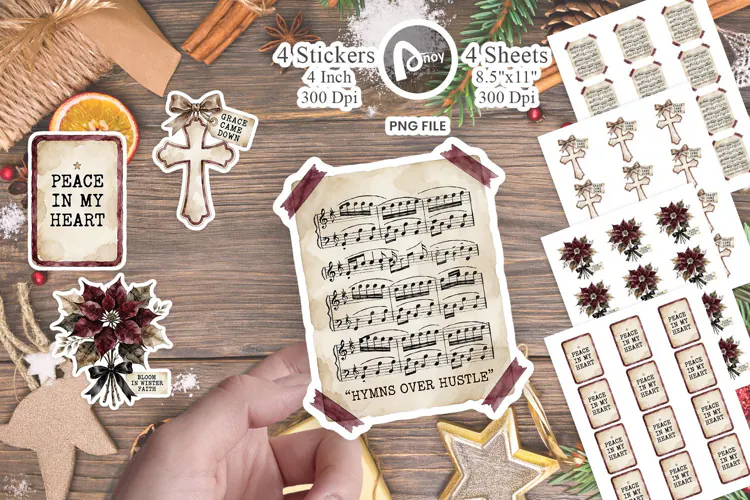 Vintage Hymnbook Ephemera & Church Sticker