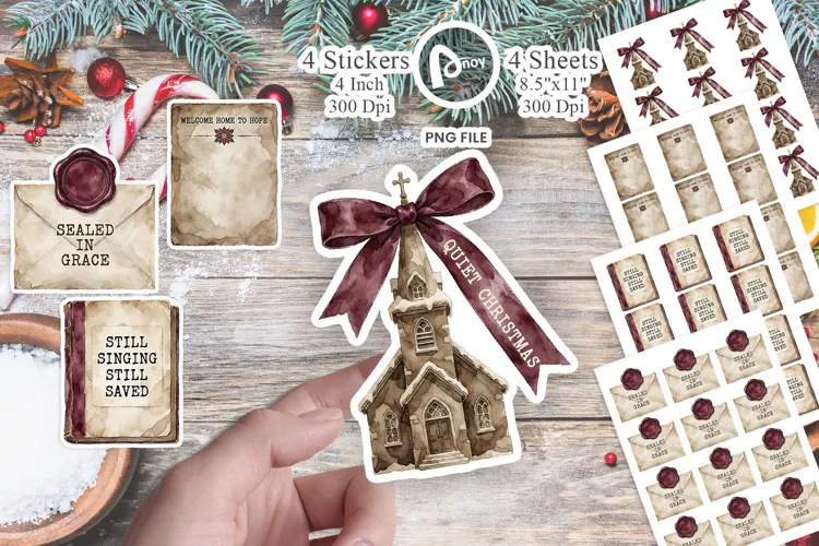 Vintage Hymnbook Ephemera & Church Sticker
