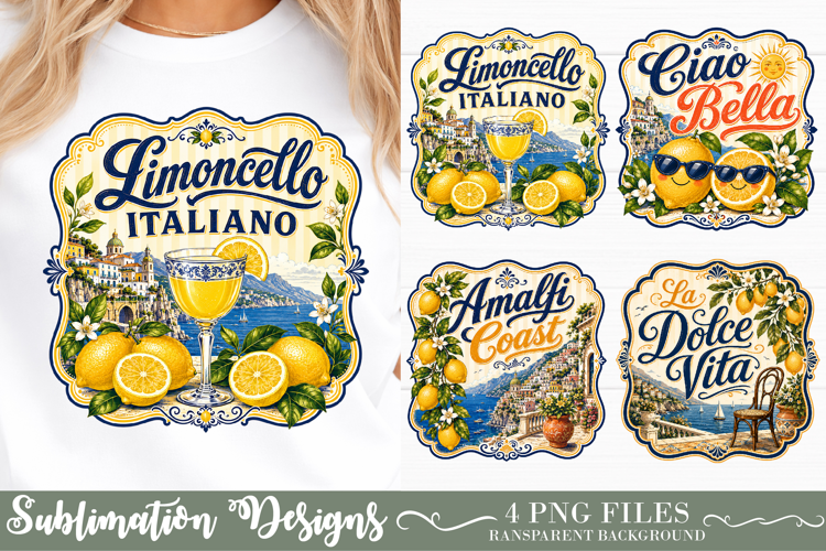 Vintage Italian Summer Sublimation Design