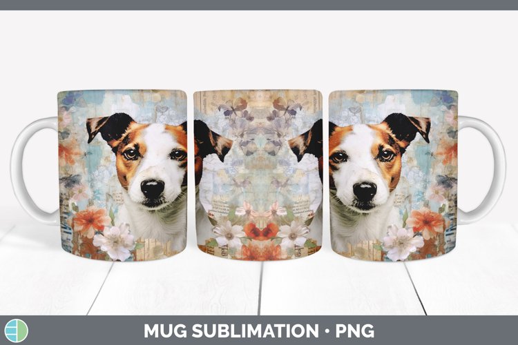 GorgeousDecoupage Jack Russell Terriers Mug Wrap design.