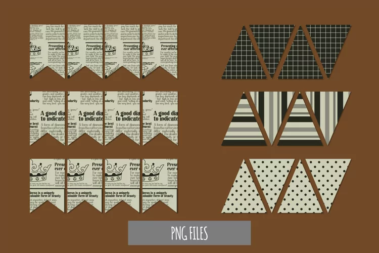 Vintage Jewelry Advertisement in Newspaper Bunting Banner