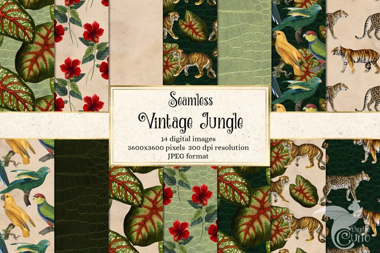 Vintage Jungle Digital Paper