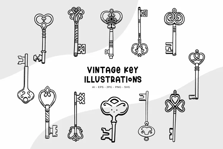 Vintage Key Illustrations