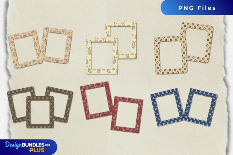 Vintage Kid Toys Seamless Pattern Frames