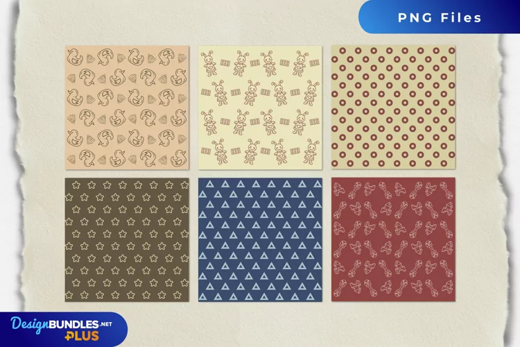 Vintage Kid Toys Seamless Pattern Paper Packs