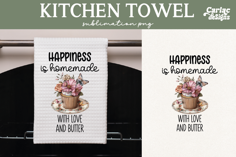 Vintage Kitchen Towel Sublimation, Farmhouse Kitchen Towel