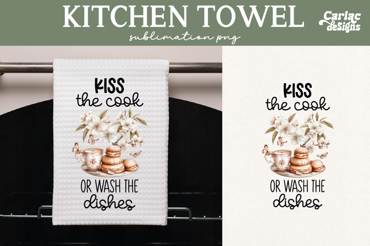 Vintage Kitchen Towel Sublimation, Farmhouse Kitchen Towel