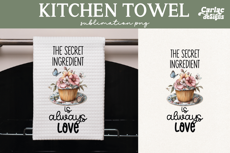 Vintage Kitchen Towel Sublimation, Farmhouse Kitchen Towel