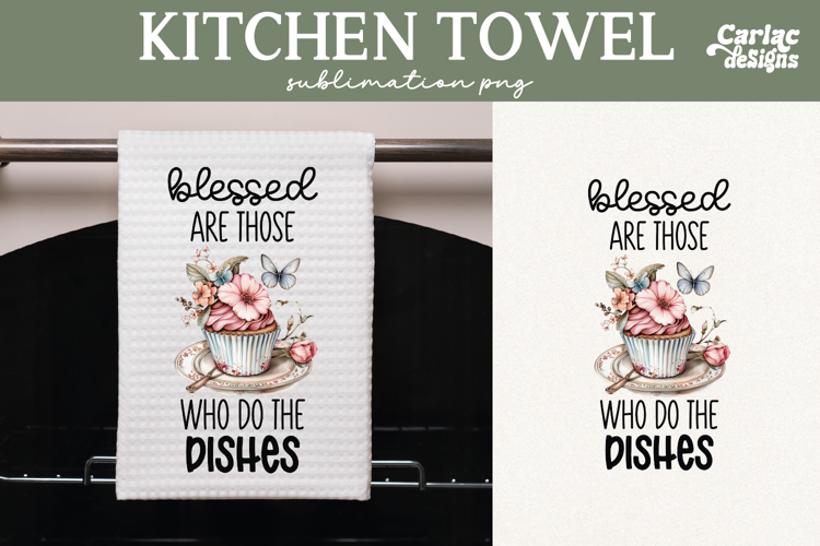 Vintage Kitchen Towel Sublimation, Farmhouse Kitchen Towel
