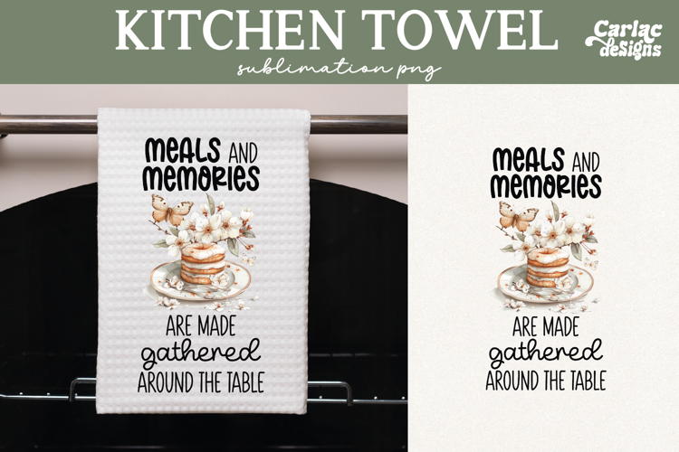 Vintage Kitchen Towel Sublimation, Farmhouse Kitchen Towel