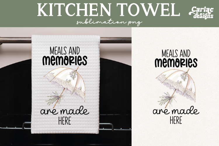 Vintage Kitchen Towel Sublimation, Farmhouse Kitchen Towel