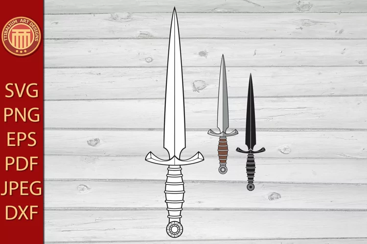 Vintage Sword or Knife - eps, jpg, dxf, svg, pdf, png files