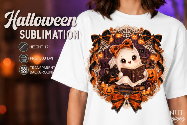 Cute Spooky Stories Ghost Knitted Halloween sublimation
