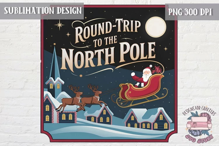 Christmas Christmas Vintage Labels Sublimation Retro