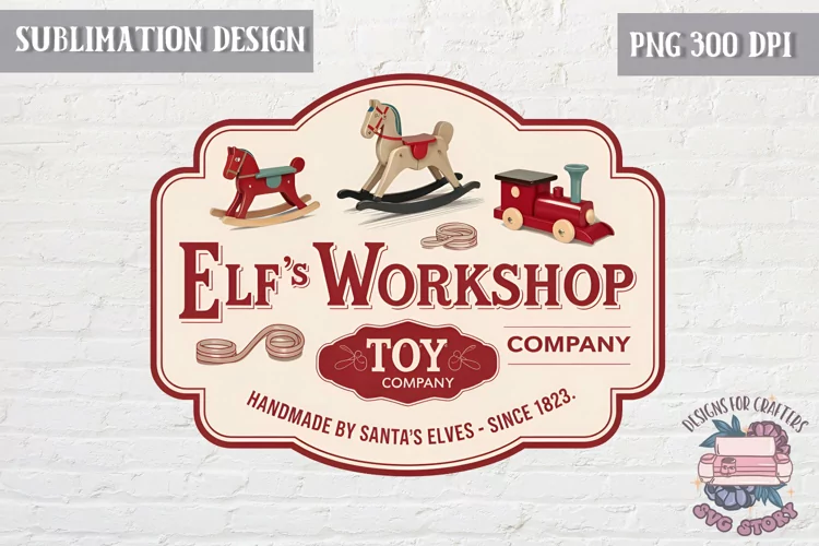 Christmas Christmas Vintage Labels Sublimation Retro