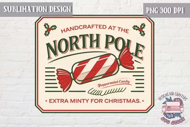 Christmas Christmas Vintage Labels Sublimation Retro
