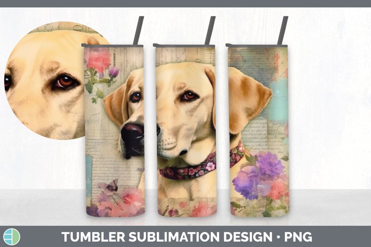 Vintage Labrador Retriever Dog Tumbler | Sublimation 20 oz S