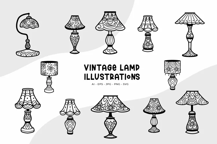 Vintage Lamp Illustrations