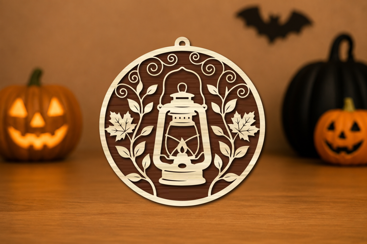 Vintage Lantern Laser Cut SVG