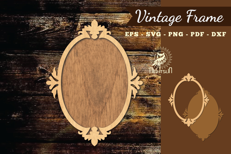 Vintage Lasercut Frame SVG